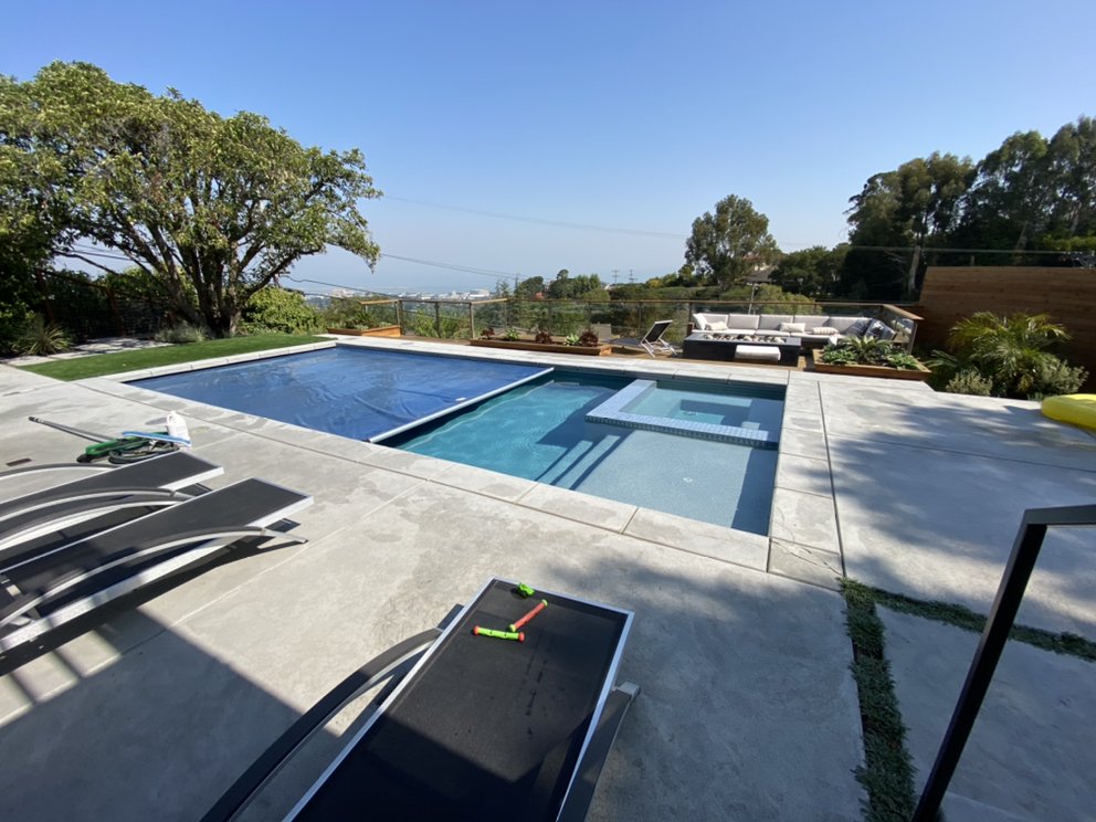 Crystal clear swimming pool